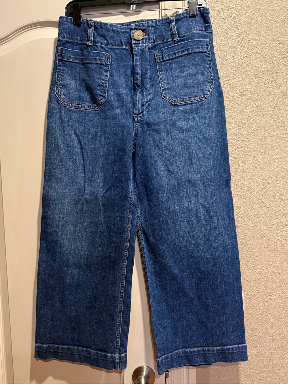 NWOT Anthropologie by Maeve Colette High Rise Wide Leg Cropped Jeans - Picture 3 of 5